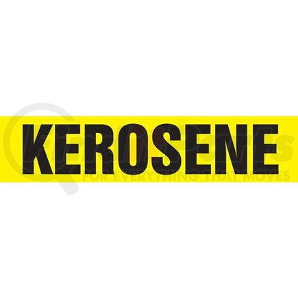53900 by JJ KELLER - Kerosene Pipe Marker - ASME/ANSI - Yellow, Self-Stick Vinyl, 1" x 8"