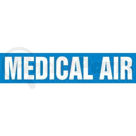 54040 by JJ KELLER - Medical Air Pipe Marker - ASME/ANSI - Blue, Self-Stick Vinyl, 2.5" x 12"