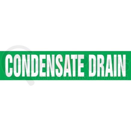 53044 by JJ KELLER - Condensate Drain Pipe Marker - ASME/ANSI - Green, Self-Stick Vinyl, 1" x 8"