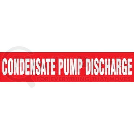 53053 by JJ KELLER - Condensate Pump Discharge Pipe Marker - ASME/ANSI - Red Self-Stick Vinyl, 2.5" x 12"