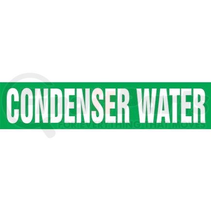 53080 by JJ KELLER - Condenser Water Pipe Marker - ASME/ANSI - Green, Self-Stick Vinyl, 1.5" x 8"