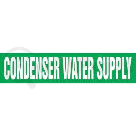 53100 by JJ KELLER - Condenser Water Supply Pipe Marker - ASME/ANSI - Green, Self-Stick Vinyl, 2.5" x 12"