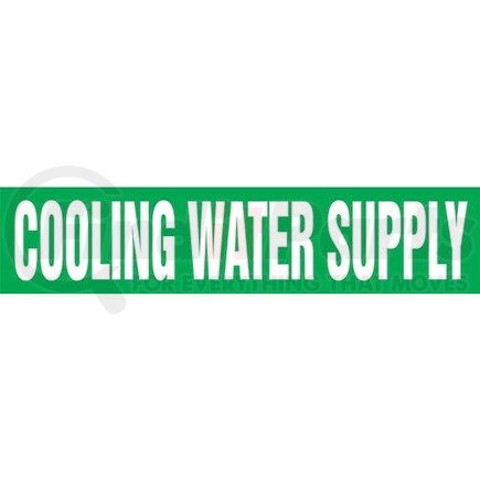 53120 by JJ KELLER - Cooling Water Supply Pipe Marker - ASME/ANSI - Green, Self-Stick Vinyl, 1.5" x 8"