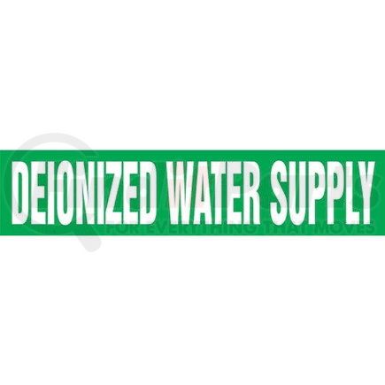 53135 by JJ KELLER - Deionized Water Supply Pipe Marker - ASME/ANSI - Green, Self-Stick Vinyl, 2.5" x 12"