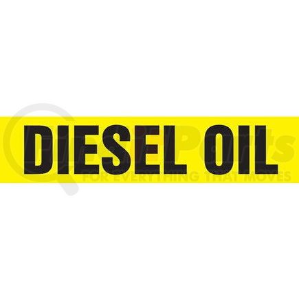 53147 by JJ KELLER - Diesel Oil Pipe Marker - ASME/ANSI - Yellow, Self-Stick Vinyl, 1" x 8"