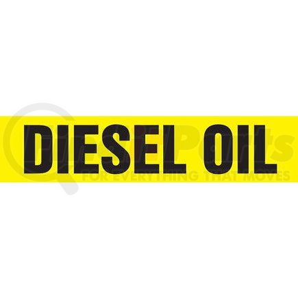 53152 by JJ KELLER - Diesel Oil Pipe Marker - ASME/ANSI - Yellow, Snap Tite, 9" x 8"