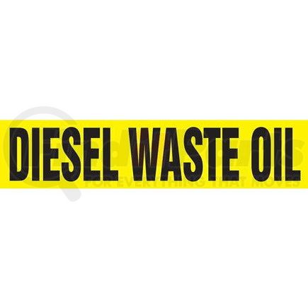 53154 by JJ KELLER - Diesel Waste Oil Pipe Marker - ASME/ANSI - Yellow, Self-Stick Vinyl, 1" x 8"