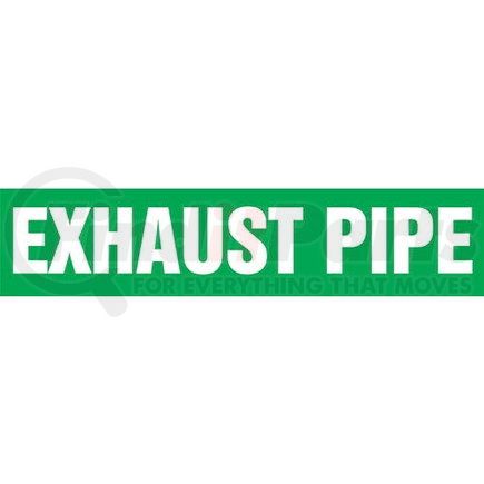 53333 by JJ KELLER - Exhaust Pipe - Pipe Marker - ASME/ANSI - Green, Self-Stick Vinyl, 4" x 24"