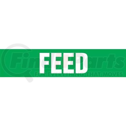 JJ Keller 53359 Feed Pipe Marker - ASME/ANSI - Green, Snap Tite, 14" x 12"