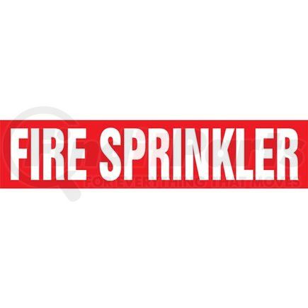 53382 by JJ KELLER - Fire Sprinkler Pipe Marker - ASME/ANSI - Red Self-Stick Vinyl, 1.5" x 8"