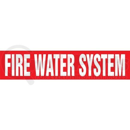 53389 by JJ KELLER - Fire Water System Pipe Marker - ASME/ANSI - Red Self-Stick Vinyl, 1.5" x 8"