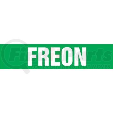 JJ Keller 53401 Freon Pipe Marker - ASME/ANSI - Green, Self-Stick Vinyl, 4" x 24"