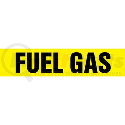 53415 by JJ KELLER - Fuel Gas Pipe Marker - ASME/ANSI - Yellow, Self-Stick Vinyl, 2.5" x 12"