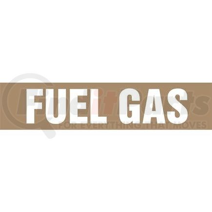 53423 by JJ KELLER - Fuel Gas Pipe Marker - ASME/ANSI - Brown, Self-Stick Vinyl, 4" x 24"
