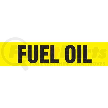 53427 by JJ KELLER - Fuel Oil Pipe Marker - ASME/ANSI - Yellow, Self-Stick Vinyl, 1" x 8"