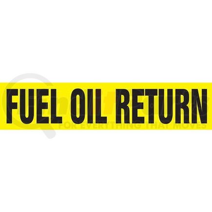 53440 by JJ KELLER - Fuel Oil Return Pipe Marker - ASME/ANSI - Yellow, Snap Tite, 14" x 12"