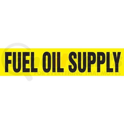 53447 by JJ KELLER - Fuel Oil Supply Pipe Marker - ASME/ANSI - Yellow, Snap Tite, 14" x 12"
