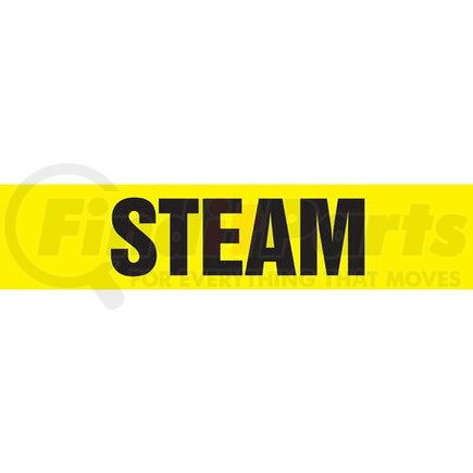 54517 by JJ KELLER - Steam Pipe Marker - ASME/ANSI - Yellow, Self-Stick Vinyl, 1" x 8"