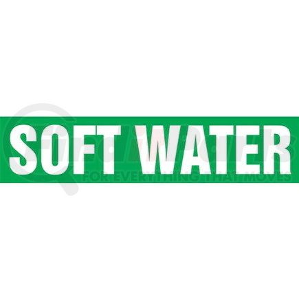 54567 by JJ KELLER - Soft Water Pipe Marker - ASME/ANSI - Green, Self-Stick Vinyl, 2.5" x 12"