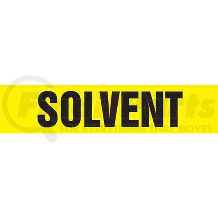 54572 by JJ KELLER - Solvent Pipe Marker - ASME/ANSI - Yellow, Self-Stick Vinyl, 1" x 8"