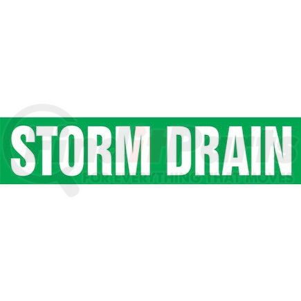 54621 by JJ KELLER - Storm Drain Pipe Marker - ASME/ANSI - Green, Self-Stick Vinyl, 4" x 24"