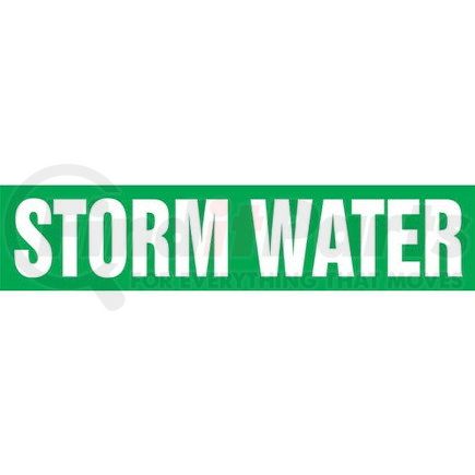 54634 by JJ KELLER - Storm Water Pipe Marker - ASME/ANSI - Green, Self-Stick Vinyl, 2.5" x 12"