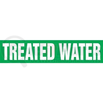 54753 by JJ KELLER - Treated Water Pipe Marker - ASME/ANSI - Green, Self-Stick Vinyl, 1" x 8"