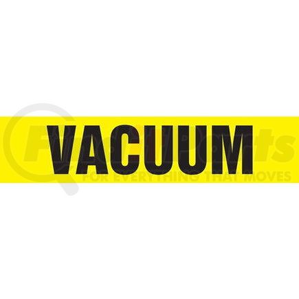 54774 by JJ KELLER - Vacuum Pipe Marker - ASME/ANSI - Yellow, Self-Stick Vinyl, 1" x 8"