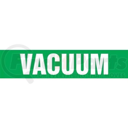 54782 by JJ KELLER - Vacuum Pipe Marker - ASME/ANSI - Green, Self-Stick Vinyl, 1.5" x 8"