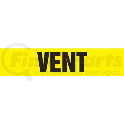 54791 by JJ KELLER - Vent Pipe Marker - ASME/ANSI - Yellow, Self-Stick Vinyl, 2.5" x 12"