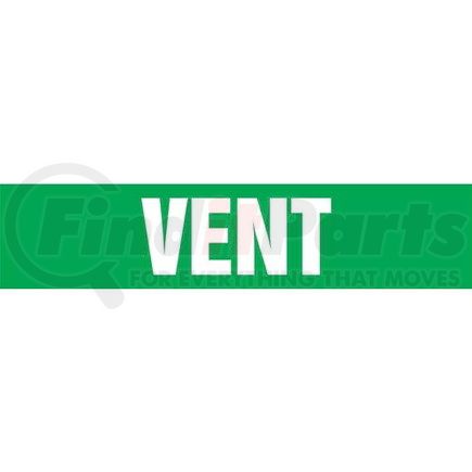 54798 by JJ KELLER - Vent Pipe Marker - ASME/ANSI - Green, Self-Stick Vinyl, 2.5" x 12"