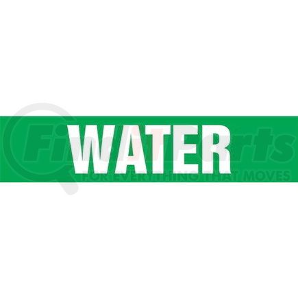 54845 by JJ KELLER - Water Pipe Marker - ASME/ANSI - Green, Self-Stick Vinyl, 1" x 8"