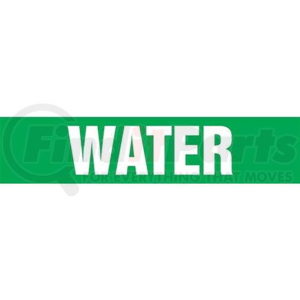 54850 by JJ KELLER - Water Pipe Marker - ASME/ANSI - Green, Snap Tite, 9" x 8"