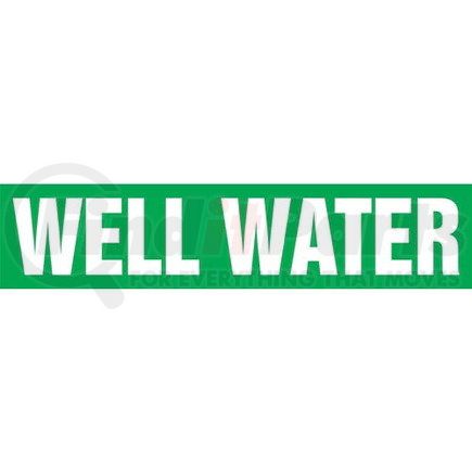 54852 by JJ KELLER - Well Water Pipe Marker - ASME/ANSI - Green, Self-Stick Vinyl, 1" x 8"