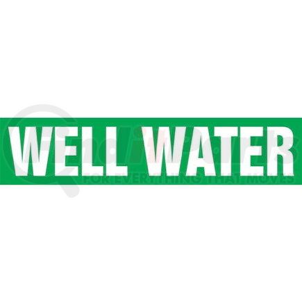 54856 by JJ KELLER - Well Water Pipe Marker - ASME/ANSI - Green, Snap Tite, 6" x 8"