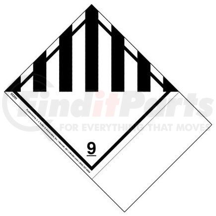55291 by JJ KELLER - Class 9 Miscellaneous Labels - Blank Shipping Name Panel - Laser Compatible Paper, 50 Sheets/Pk (4 Labels/Sheet)