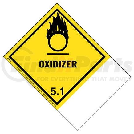 55292 by JJ KELLER - Class 5 Oxidizer - Blank Shipping Name Panel - Laser Compatible Paper, 50 Sheets/Pk (4 Labels/Sheet)