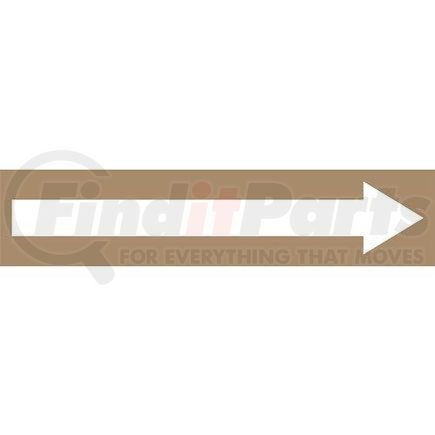 54903 by JJ KELLER - Wordless Pipe Marker - Long Arrow - ASME/ANSI - Brown, Self-Stick Vinyl, 2.5" x 12"