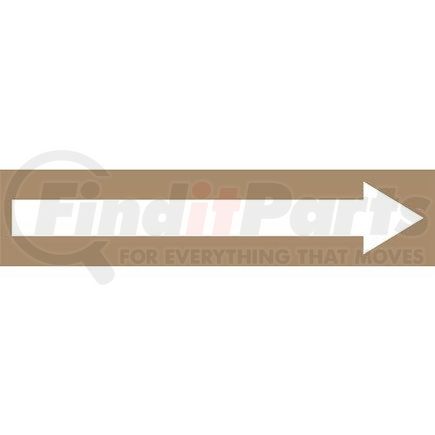 54906 by JJ KELLER - Wordless Pipe Marker - Long Arrow - ASME/ANSI - Brown, Snap Tite, 9" x 8"