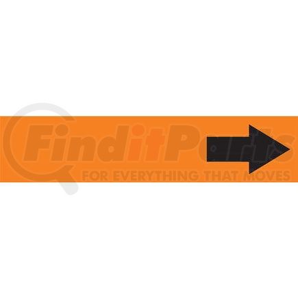 54934 by JJ KELLER - Wordless Pipe Marker - Short Arrow - ASME/ANSI - Orange, Snap Tite, 9" x 8"