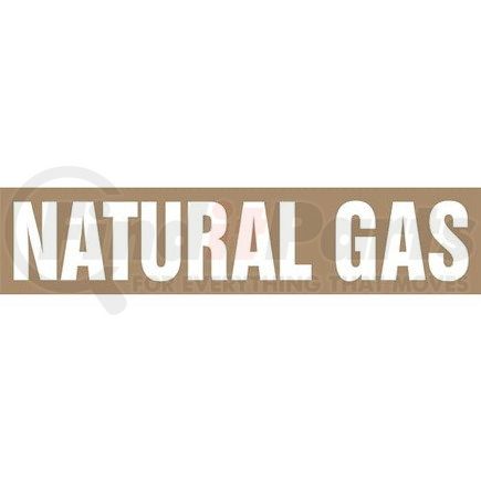 54101 by JJ KELLER - Natural Gas Pipe Marker - ASME/ANSI - Brown, Self-Stick Vinyl, 1" x 8"