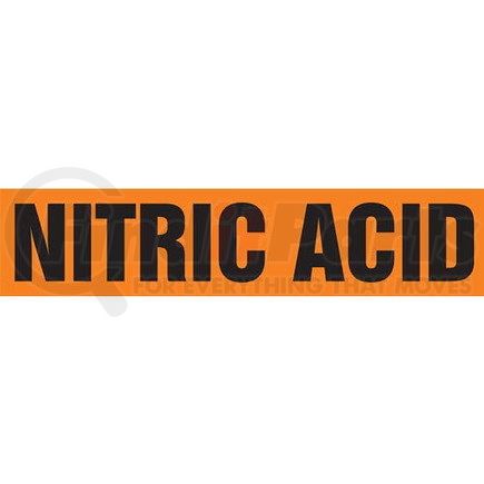 54112 by JJ KELLER - Nitric Acid Pipe Marker - ASME/ANSI - Orange, Snap Tite, 6" x 8"