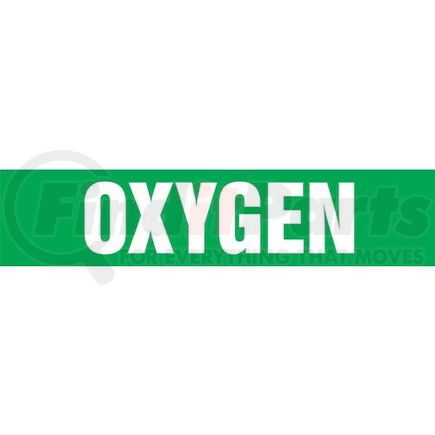 54206 by JJ KELLER - Oxygen Pipe Marker - ASME/ANSI - Green, Self-Stick Vinyl, 1.5" x 8"