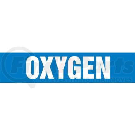 54212 by JJ KELLER - Oxygen Pipe Marker - ASME/ANSI - Blue, Self-Stick Vinyl, 1" x 8"