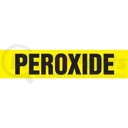 54226 by JJ KELLER - Peroxide Pipe Marker - ASME/ANSI - Yellow, Self-Stick Vinyl, 1" x 8"