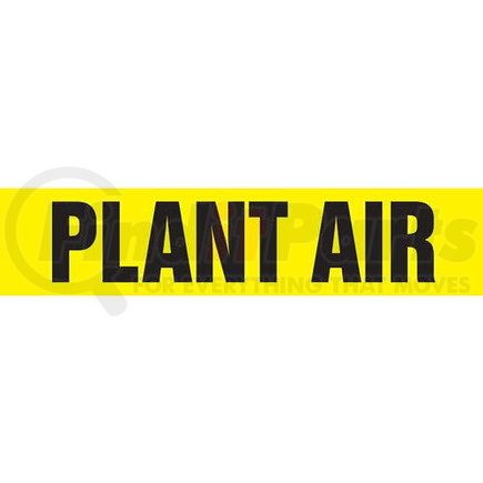 54233 by JJ KELLER - Plant Air Pipe Marker - ASME/ANSI - Yellow, Self-Stick Vinyl, 1" x 8"