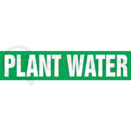 54244 by JJ KELLER - Plant Water Pipe Marker - ASME/ANSI - Green, Snap Tite, 6" x 8"