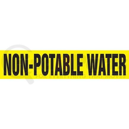 54157 by JJ KELLER - Non-Potable Water Pipe Marker - ASME/ANSI - Yellow, Self-Stick Vinyl, 1" x 8"