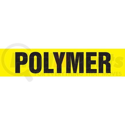 54254 by JJ KELLER - Polymer Pipe Marker - ASME/ANSI - Yellow, Self-Stick Vinyl, 1" x 8"