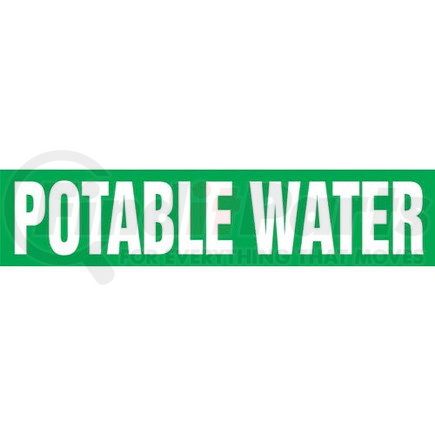 54275 by JJ KELLER - Potable Water Pipe Marker - ASME/ANSI - Green, Self-Stick Vinyl, 1" x 8"